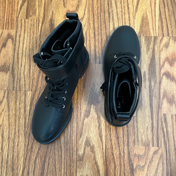 Kate Spade Joplin Lug sole Black ankle Boots shoes size 7B New - Picture 4 of 13
